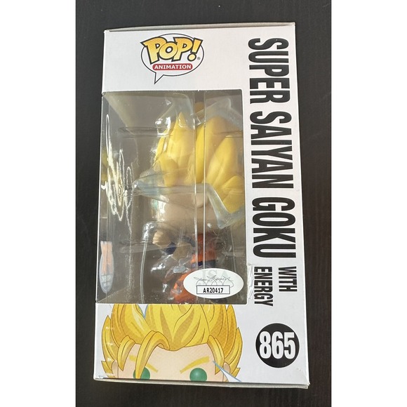 Funko Pop! DBZ Super Saiyan Goku with Energy #865 signed  Funko Pop! DBZ Super Saiyan Goku with Energy‎ #865 signed Sean Schemmel Cert JSA